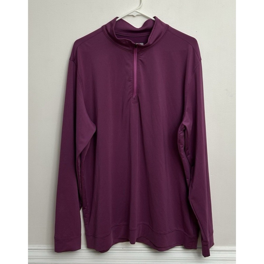 Oobe Hydrovent Quarter 1/4 Zip Pullover Men XL Purple Performance Preppy Casual